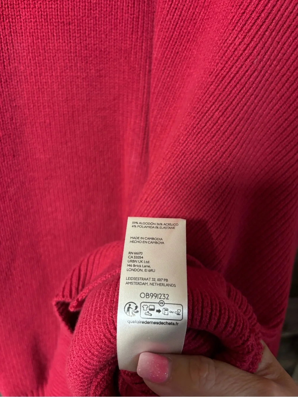 Free People Burgandy Crew Neck Oversized Sweater Small